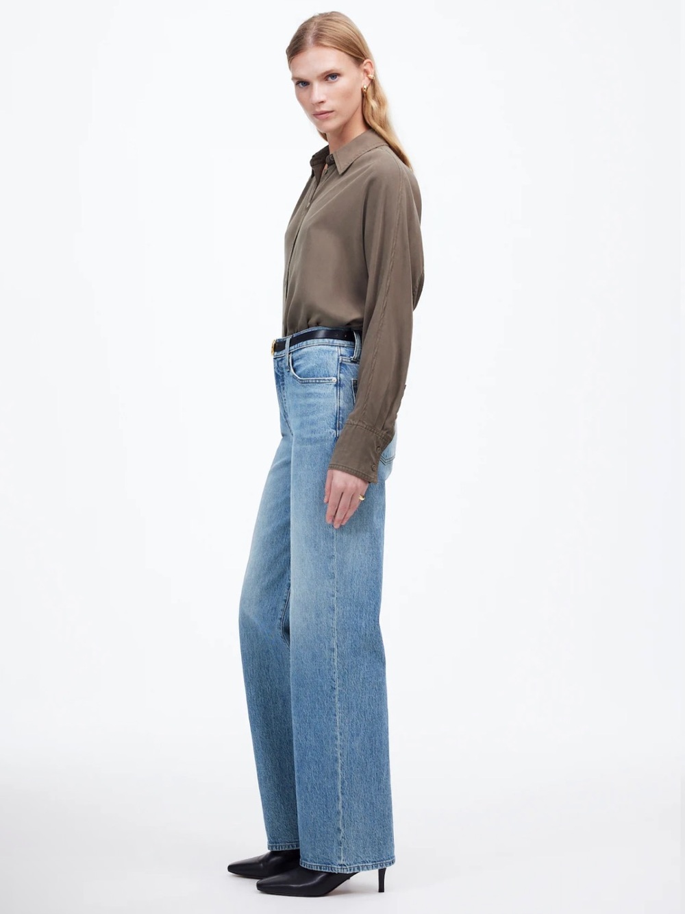 Madewell The Perfect Vintage Wide-Leg Jean, size 26, Enmore wash